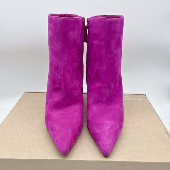 Tory Burch Women's Sculpted Wedge Heel Ankle Boot Bootie Fuchsia Pink Suede US 7 - Picture 5 of 13